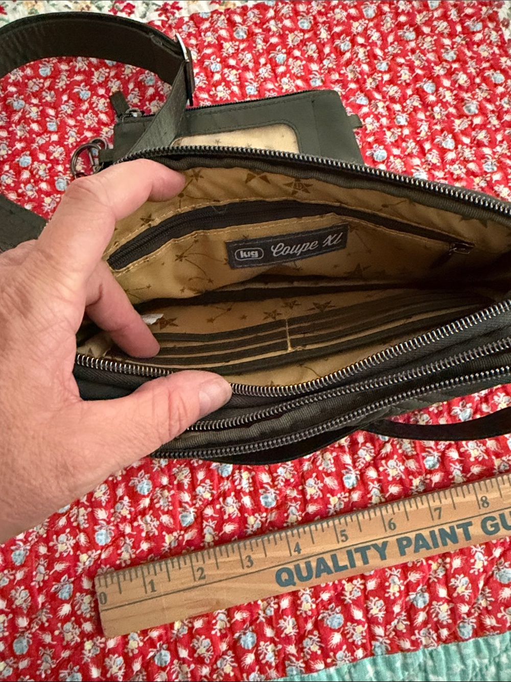 lug Coupe XL Olive Quilted Crossbody with Coin Pouch - Picture 3 of 3